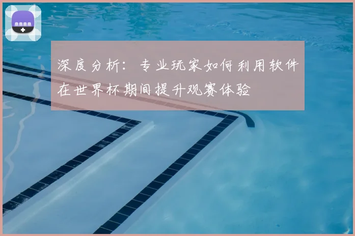 深度分析：专业玩家如何利用软件在世界杯期间提升观赛体验